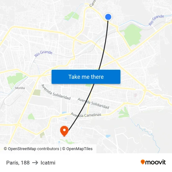 París, 188 to Icatmi map