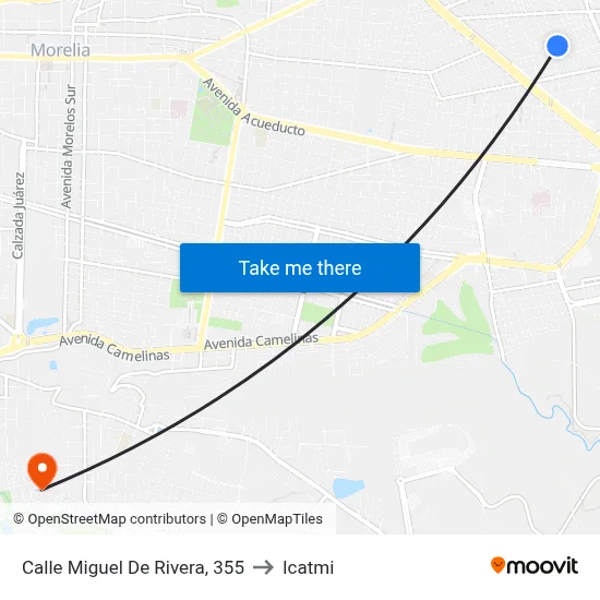 Calle Miguel De Rivera, 355 to Icatmi map