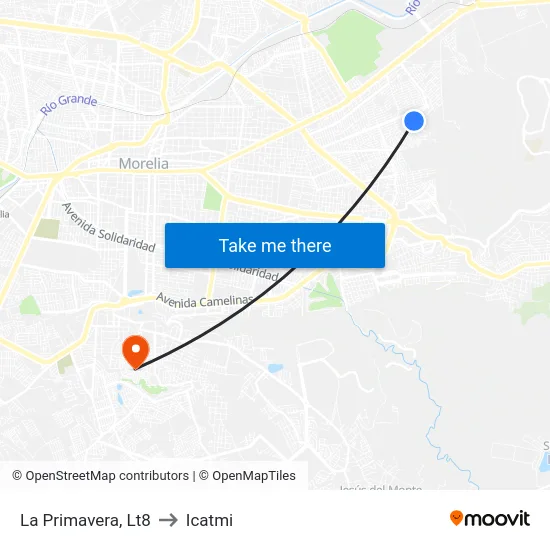 La Primavera, Lt8 to Icatmi map