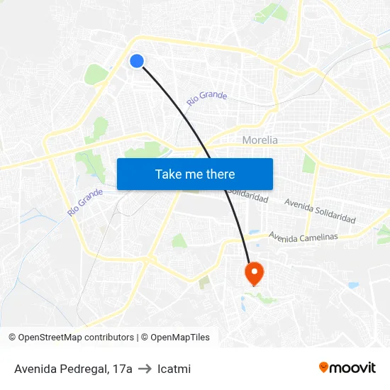 Avenida Pedregal, 17a to Icatmi map