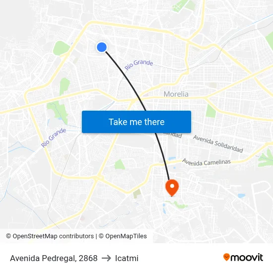 Avenida Pedregal, 2868 to Icatmi map