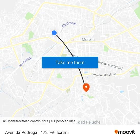 Avenida Pedregal, 472 to Icatmi map