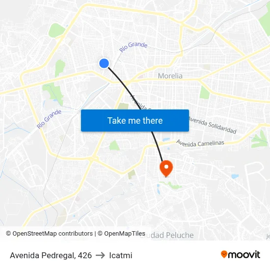 Avenida Pedregal, 426 to Icatmi map