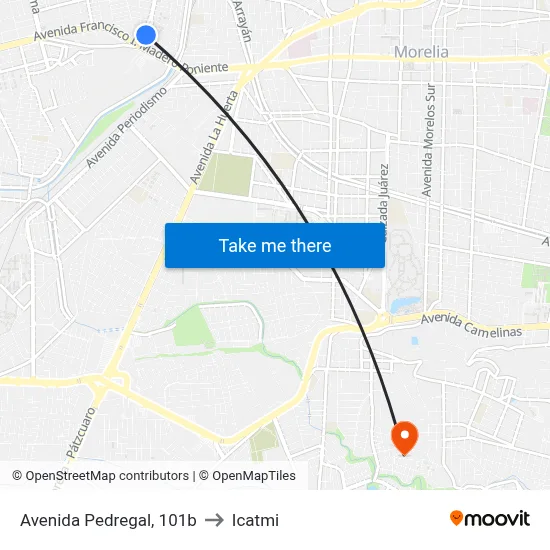 Avenida Pedregal, 101b to Icatmi map