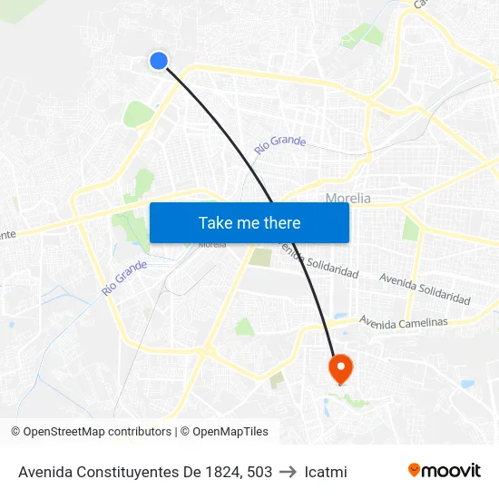 Avenida Constituyentes De 1824, 503 to Icatmi map