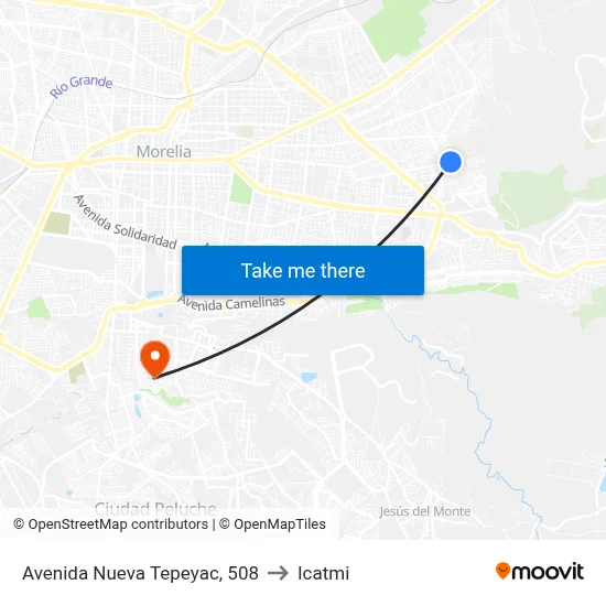 Avenida Nueva Tepeyac, 508 to Icatmi map