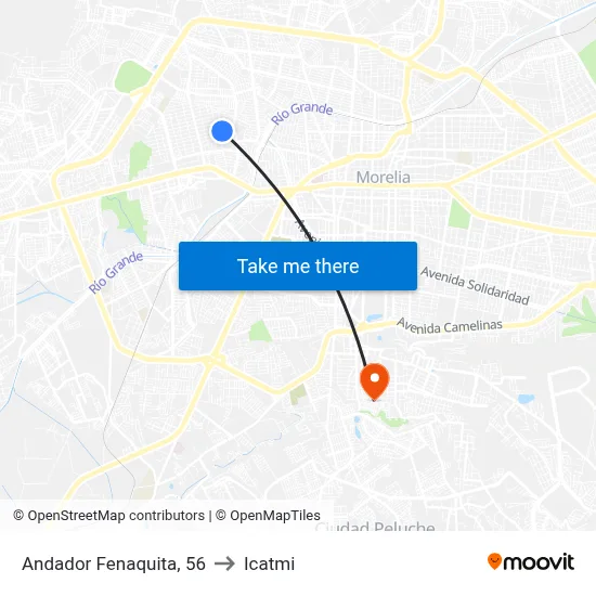 Andador Fenaquita, 56 to Icatmi map