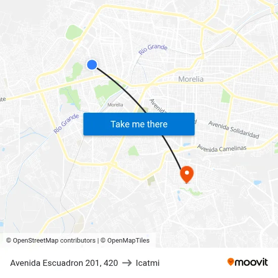 Avenida Escuadron 201, 420 to Icatmi map