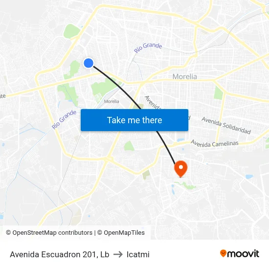 Avenida Escuadron 201, Lb to Icatmi map