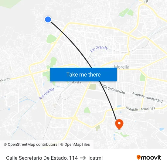 Calle Secretario De Estado, 114 to Icatmi map