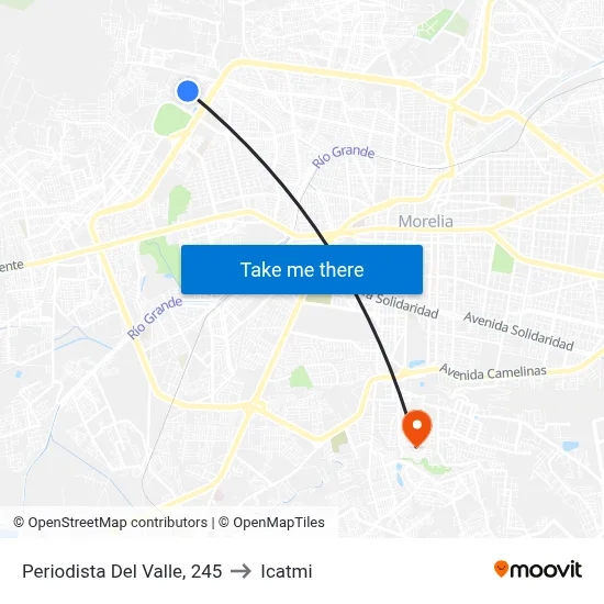 Periodista Del Valle, 245 to Icatmi map