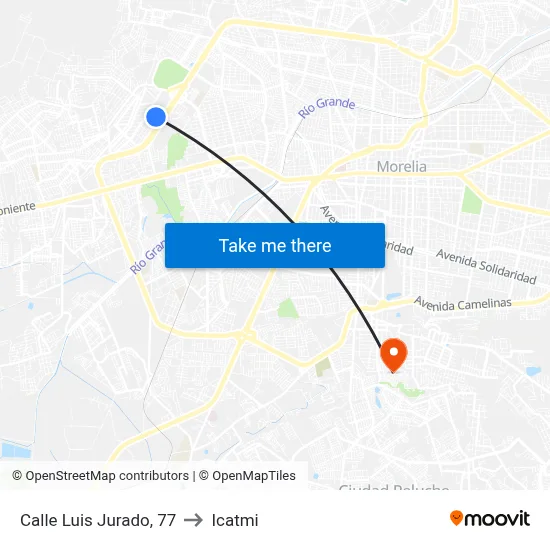 Calle Luis Jurado, 77 to Icatmi map