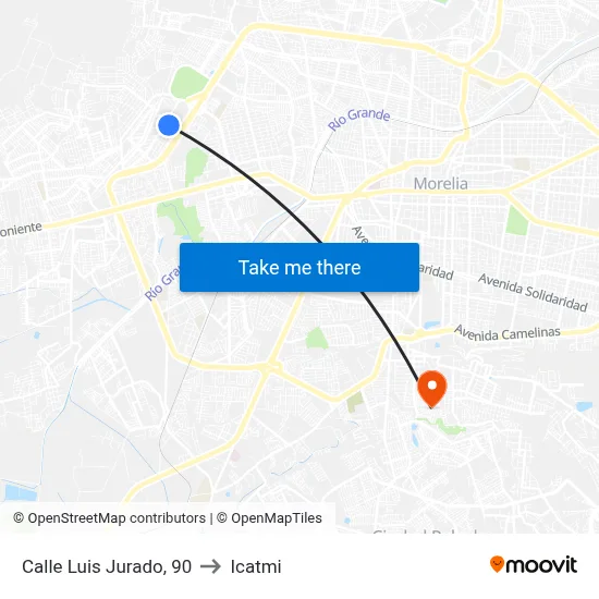 Calle Luis Jurado, 90 to Icatmi map