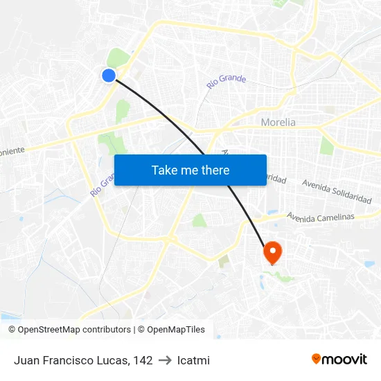 Juan Francisco Lucas, 142 to Icatmi map