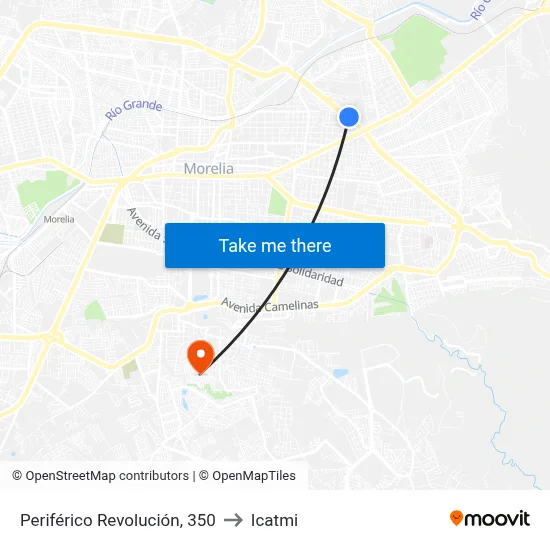 Periférico Revolución, 350 to Icatmi map