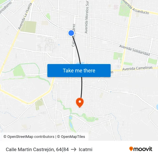 Calle Martin Castrejón, 64(84 to Icatmi map