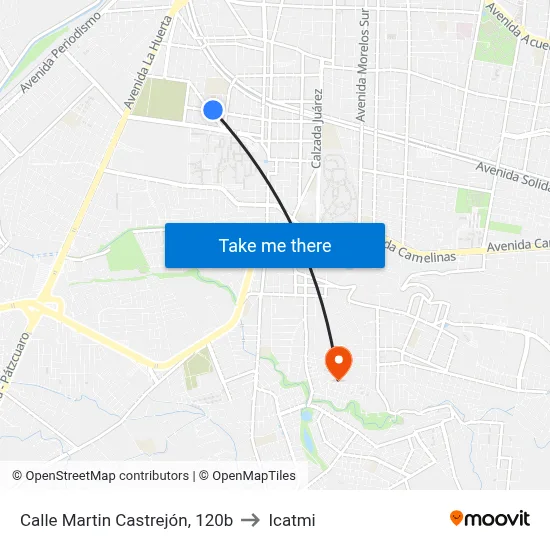 Calle Martin Castrejón, 120b to Icatmi map