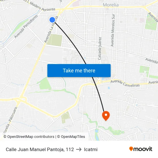 Calle Juan Manuel Pantoja, 112 to Icatmi map