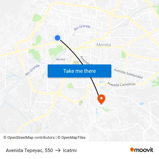 Avenida Tepeyac, 550 to Icatmi map