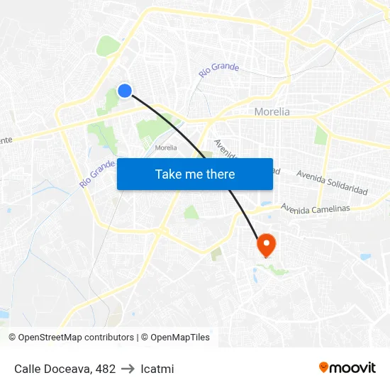 Calle Doceava, 482 to Icatmi map