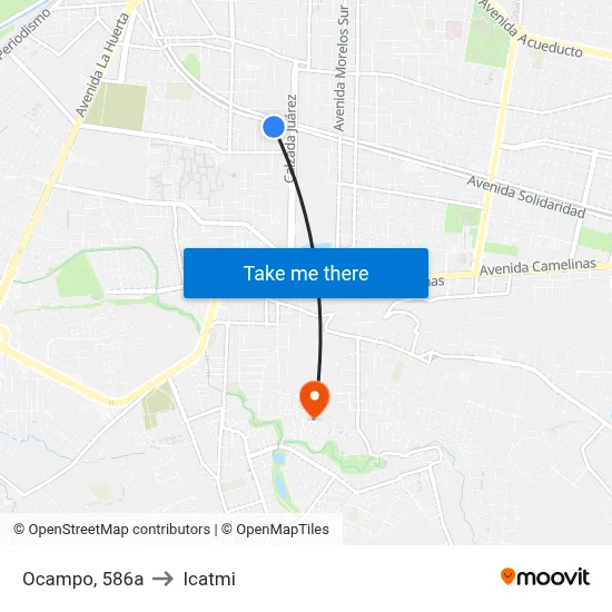 Ocampo, 586a to Icatmi map