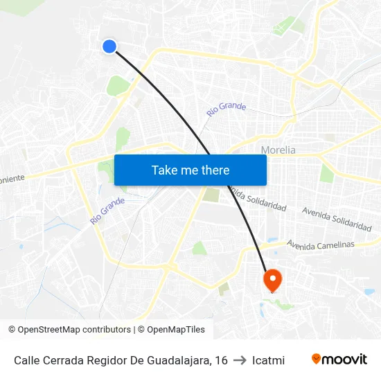 Calle Cerrada Regidor De Guadalajara, 16 to Icatmi map