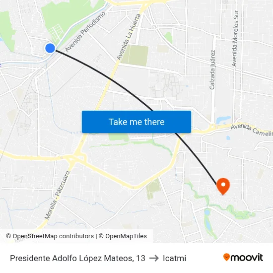 Presidente Adolfo López Mateos, 13 to Icatmi map