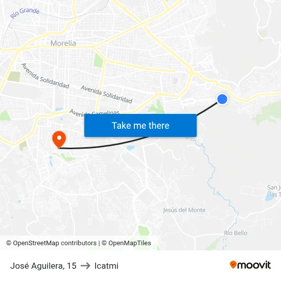 José Aguilera, 15 to Icatmi map