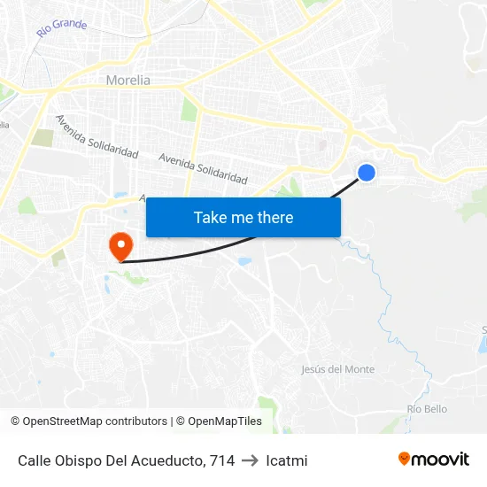 Calle Obispo Del Acueducto, 714 to Icatmi map