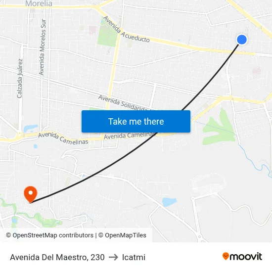 Avenida Del Maestro, 230 to Icatmi map