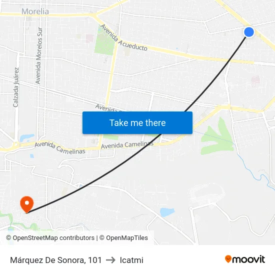 Márquez De Sonora, 101 to Icatmi map