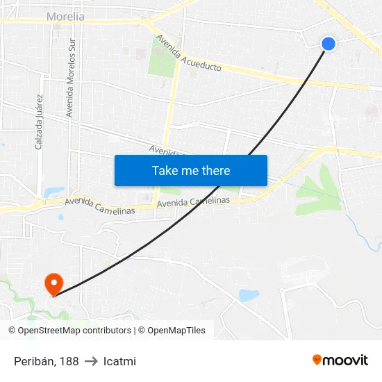 Peribán, 188 to Icatmi map