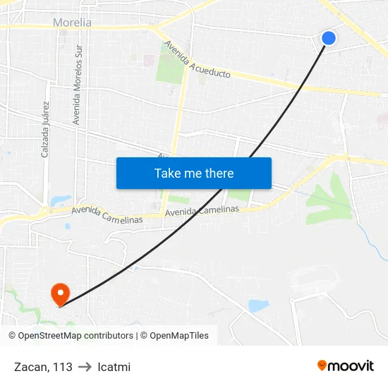 Zacan, 113 to Icatmi map