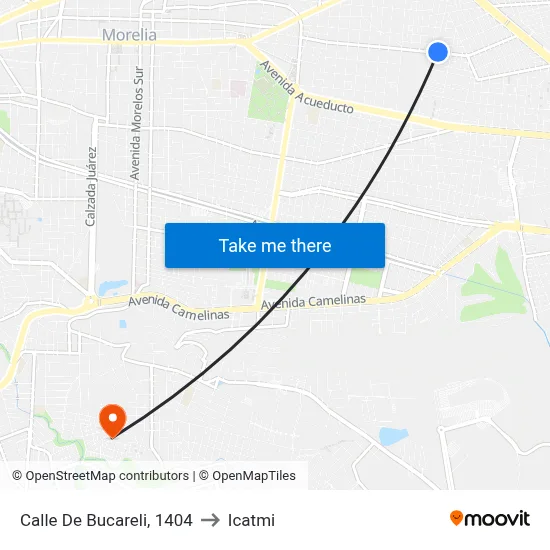 Calle De Bucareli, 1404 to Icatmi map