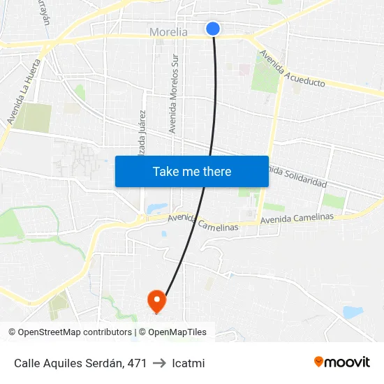 Calle Aquiles Serdán, 471 to Icatmi map