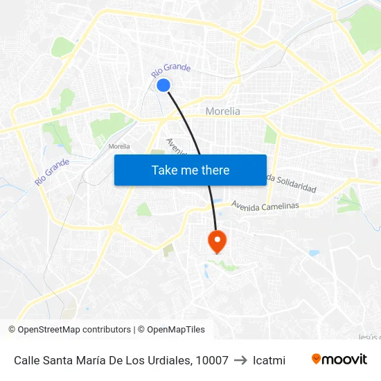 Calle Santa María De Los Urdiales, 10007 to Icatmi map