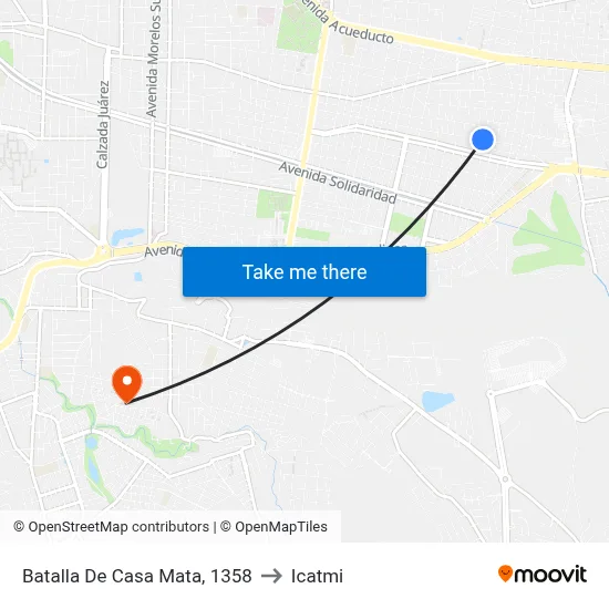 Batalla De Casa Mata, 1358 to Icatmi map