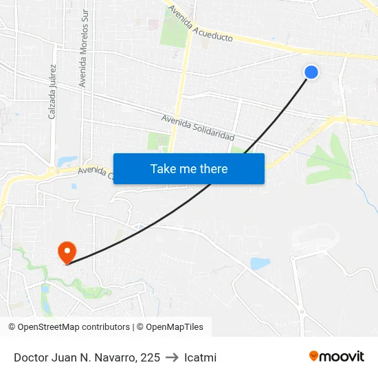 Doctor Juan N. Navarro, 225 to Icatmi map