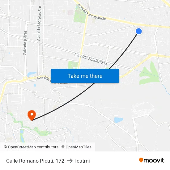 Calle Romano Picuti, 172 to Icatmi map