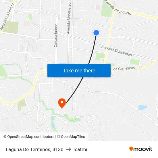 Laguna De Términos, 313b to Icatmi map