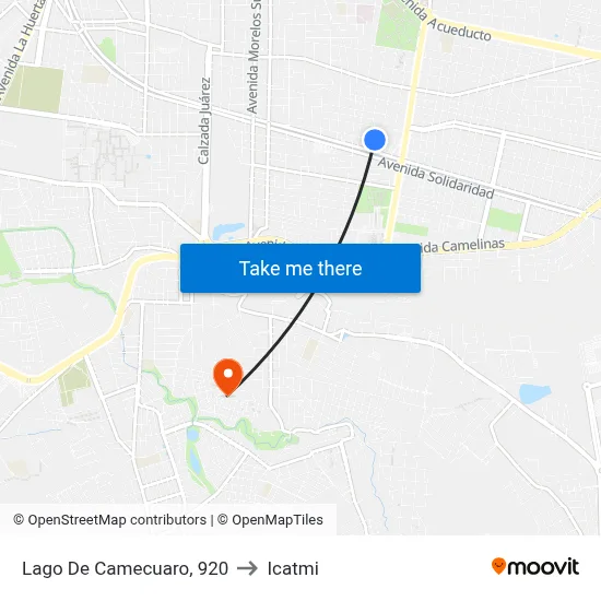 Lago De Camecuaro, 920 to Icatmi map