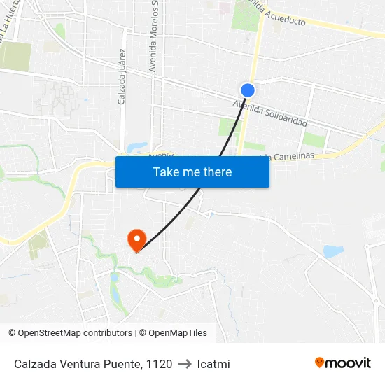 Calzada Ventura Puente, 1120 to Icatmi map