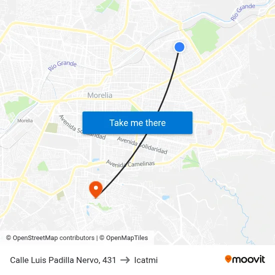 Calle Luis Padilla Nervo, 431 to Icatmi map