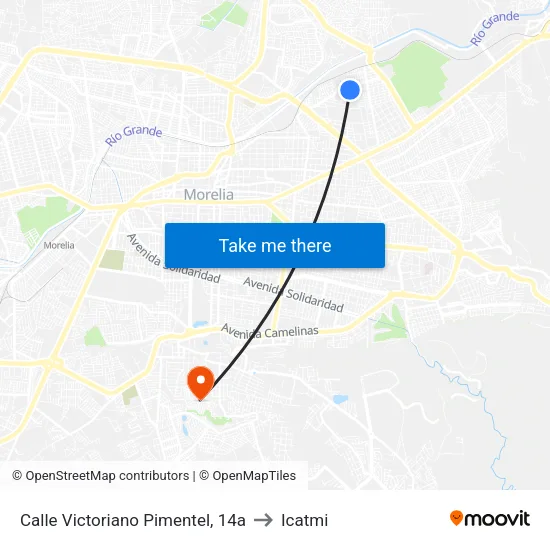 Calle Victoriano Pimentel, 14a to Icatmi map