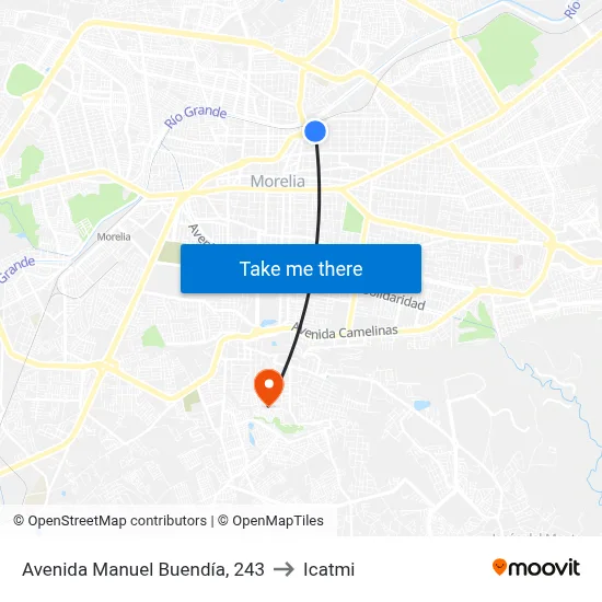 Avenida Manuel Buendía, 243 to Icatmi map