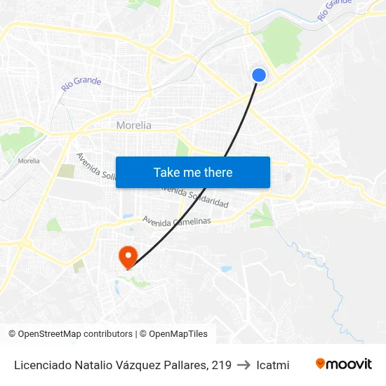 Licenciado Natalio Vázquez Pallares, 219 to Icatmi map