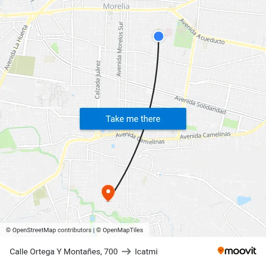 Calle Ortega Y Montañes, 700 to Icatmi map