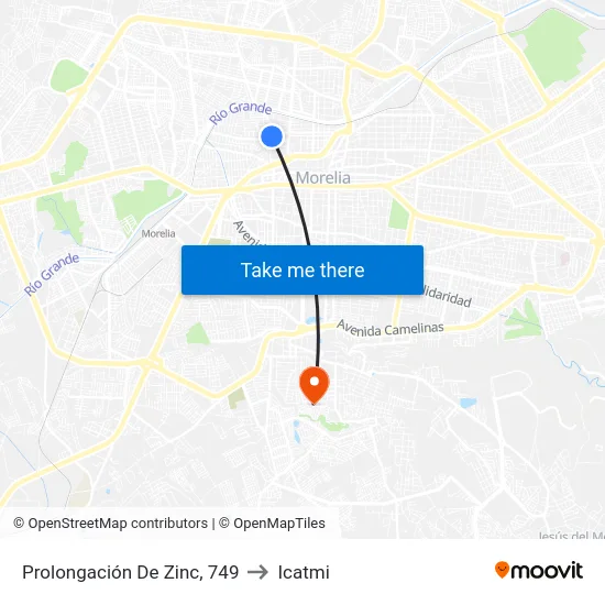 Prolongación De Zinc, 749 to Icatmi map