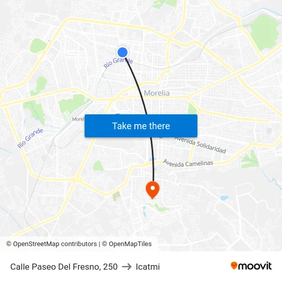 Calle Paseo Del Fresno, 250 to Icatmi map