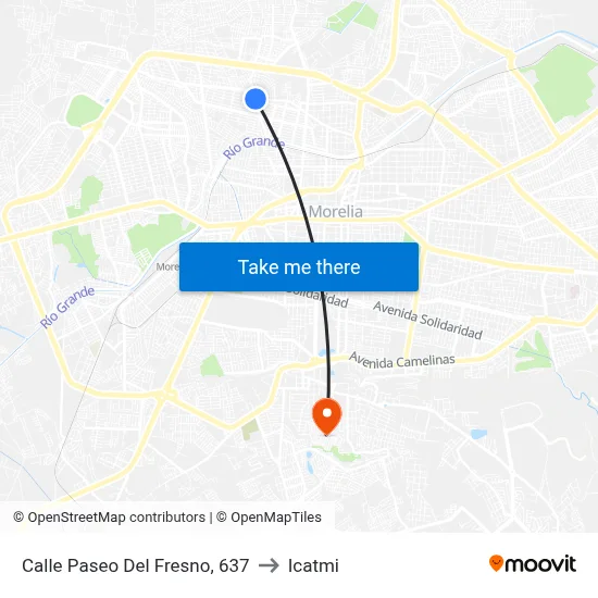 Calle Paseo Del Fresno, 637 to Icatmi map